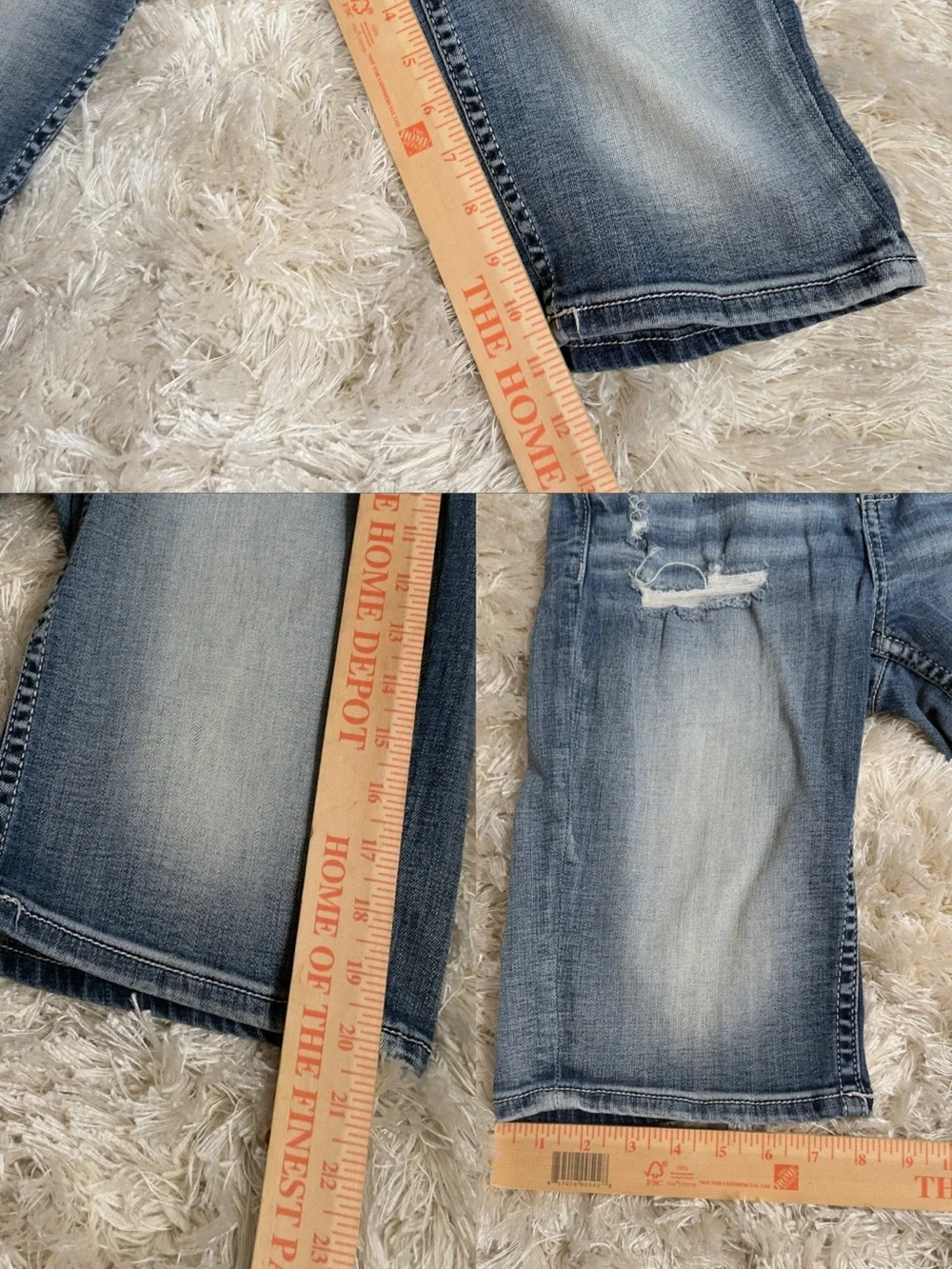 Distressed BKE Bermuda Denim Jorts‎ Shorts Victoria Medium Wash Y2K 27